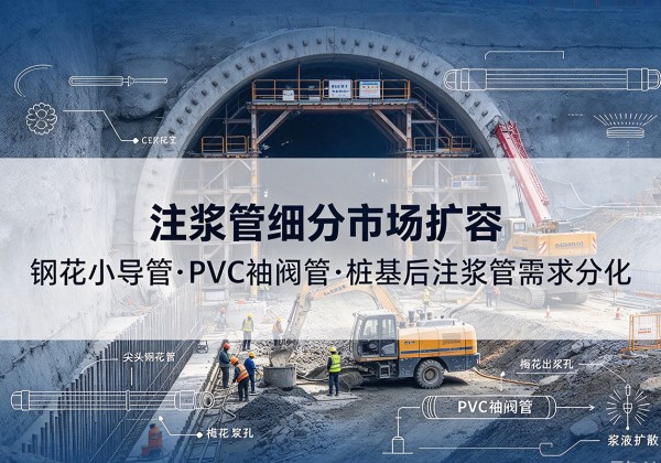 蒙自注浆管细分市场扩容，隧道钢花小导管、PVC 袖阀管、桩基后注浆管需求分化